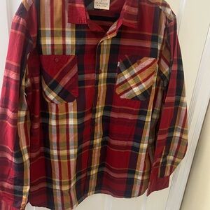 Levi’s Men’s Plaid Button-Up Shirt Long Sleeve XL
